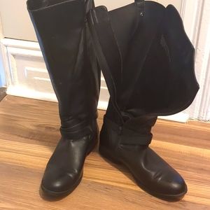 Black zip up boots